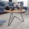 Wohnling Couchtisch 60 x 39,5 x 60 cm Akazie Massivholz / Metall Sofatisch Bild 3