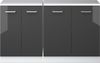 Dachschrägenschrank-Set Rion Anthrazit Hochglanz 140 cm 2er Set Schrankkorpuss 60 cm Tiefe Vicco Bild 4