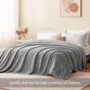 Kuscheldecke flauschig Sofadecke Fleecedecke 230x270 cm Couchdecke Grau Bild 3