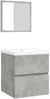 vidaXL Waschbeckenunterschrank mit Waschbecken und Spiegel Betongrau 3114174 Bild 2