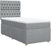 vidaXL Boxspringbett mit Matratze Hellgrau 80x200 cm Stoff 3293414 Bild 3