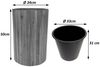 Pflanzkasten HWC-L24, Pflanzkübel Blumentopf Blumenkasten, rund 50x34cm Outdoor Akazie Holz MVG-zertifiziert, braun Bild 3