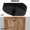 ZMH Pendelleuchte Esstisch Hängelampe Vintage - Pendellampe Esszimmer 1 Flammig Esstischlampe Hanfseil Laterne Design E27 Hängeleuchte für Schlafzimmer Wohnzimmer Flur(Ohne Leuchtmittel) Bild 4
