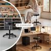 Zedelmaier Hocker Drehhocker Bürohocker Barhocker Arbeitshocker Polsterung, 44-58cm Höhenverstellbarer, 360°drehbar mit 5 Rollen Bild 3