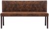 Sitzbank MAURI 148,5 cm Braun Wildleder-Optik | Küchenbank Esszimmerbank Flurbank mit Rückenlehne Bild 4
