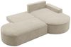 Ecksofa Schlafsofa Sofa GIRONA Stoff Arena Beige Ottomane Rechts Bild 4