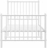 vidaXL Bettgestell mit Kopf- und Fußteil Metall Weiß 80x200 cm 350940 Bild 5