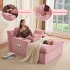 LITBIRD Chaiselongue 160 cm Loungesofa, Boneless Bodensofa & Schlafsofa mit Schlaffunktion, 1 Teile, Platzsparendes Cloud Sofa mit Armlehnen für Wohnzimmer Bild 4