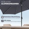 Sekey Solar-LED Sonnenschirm 330cm mit 40 LED, Windfester Gartenschirm UV 50+, Alu-Sonnenschirm mit Kurbel für Terrasse Balkon Garten Bild 3