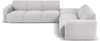 Micadoni Ecksofa Molino 6-Sitzer Rechts Boucle Hellgrau Bild 2