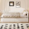 Gepolstertes 140x200 Tagesbett mit Stauraum darunter, Beige Bild 3