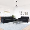 vidaXL 3-tlg. Sofagarnitur mit Kissen und Nackenrollen Schwarz Samt 3278506 Bild 3