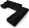 Micadoni Modulares Panorama Ecksofa Bellis 7-Sitzer Rechts 3D-Stoff Sonic Schwarz Bild 3