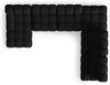 Micadoni Modulares Panorama Ecksofa Bellis 7-Sitzer Rechts 3D-Stoff Sonic Schwarz Bild 5