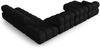 Micadoni Modulares Panorama Ecksofa Bellis 7-Sitzer Rechts 3D-Stoff Sonic Schwarz Bild 4
