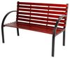 Parkbank Tannenholz Gartenbank Sitzbank Holz Metall Terrasse Balkon 122x80cm Bild 2