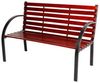 Parkbank Tannenholz Gartenbank Sitzbank Holz Metall Terrasse Balkon 122x80cm Bild 3