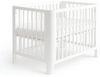 Baby-Delux Babybett Lio Schutzgitter umbaubar, Kinderbett 60x120 weiß Barriere Kiefer Matratze Bild 4