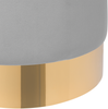Pouf grau Samtstoff ⌀ 39 cm SOPHIA Bild 5