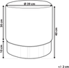 Pouf grau Samtstoff ⌀ 39 cm SOPHIA Bild 2