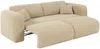 Vente-unique - POGNI Sofa SamtStoff Beige - B 97 cm x H 73 cm x L 240 cm Bild 4