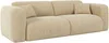 Vente-unique - POGNI Sofa SamtStoff Beige - B 97 cm x H 73 cm x L 240 cm Bild 3