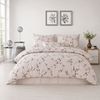 ZIRVEHOME Bettwäsche Baumwolle Bettbezug Beige mit Schwarz Weißem Blumen und Zweigmuster, Renforce, 4 teilig, 135x200 Bettbezug Baumwolle Ganzjahres-Bettwäsche mit blumenmuster Bild 2