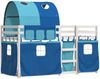 vidaXL Etagenbett mit Vorhängen Blau 90x200 cm Massivholz Kiefer 3284022 Bild 3