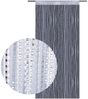 Arsvita Fadenvorhang Metallik-Optik mit Stangendurchzug, Türvorhang 140x250cm (Silber) Bild 2