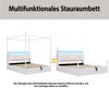 Merax Doppelbett, Jugendbett, 140 x 190cm, mit Stauraum, mit abnehmbaren Bettpfosten mit LED-Beleuchtung und USB/Type-C Ladeanschlüssen sowie drei Schubladen, Weiß Bild 5