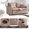 LVHOM Schlafsofa mit 3-fach verstellbarer Lehne&USB, Ausziehbares Schlafbett, 2-Sitzer mit Becherhalter Platzsparend 139x73x83cm Bild 3
