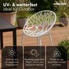 STEELSØN 'Quanta' Gartenstuhl, weiß, Kunststoff, wetterfest und UV-beständig, Balkonstuhl stapelbar, bis 120 kg belastbar, 2er Set Bild 2
