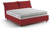 Dmora Doppelbett Amelinda, Bettkasten mit Stoffbezug, 100 % Made in Italy, Öffnung vorne, inklusive Matratze 160 x 190 cm, Rot Bild 1