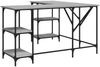 vidaXL Schreibtisch Grau Sonoma 139x139x75 cm Holzwerkstoff 837595 Bild 2