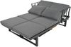 Merax Gartenmöbel-Set, 3-teiliges Set mit 2 Sofas, 1 Tisch, verstellbarer Rückenlehne & Tisch, Akazienholz, inklusive Kissen, grau Bild 5