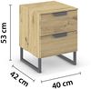 Nachtkommode >Aditio Box< in Eiche Artisan Dekor - 40x53x44 (BxHxT) Bild 3