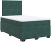 vidaXL Boxspringbett mit Matratze Dunkelgrün 120x190 cm Samt 3290855 Bild 2