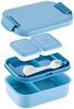 Mutig Lunchbox Brotdose für Kinder und Erwachsene Mit Fächern, 1960 ML Mittagessenbox, (Auslaufsicher Lunchbox, Bento Box Mit Besteck und Saucenbox, Bento Box, 4 Schichten Reisen Brotzeitbox with Cutlery), für Schule,Picknick&Unterweg,Arbeit,Reisen,Als... Bild 2