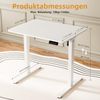 Elektrischer Höhenverstellbarer Schreibtisch 80x60cm Weißes Gestell Weiße Bild 3