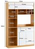 Merax Küchenbuffet mit LED- Beleuchtung, Küchenschrank Buffetschrank Kommode (1-St, B115 × T35 × H180 cm) Hochschrank Sideboard mit Schublade, 3 Türen und offenen Regalen Bild 4