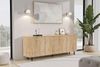 Home affaire Sideboard Murano, 231 cm breit, 4 Türen, Anrichte, Kommode, Stauraumschrank, Formgebogenes MDF, Stirnseiten mit Rundung, Füße und Griffe aus Metall Bild 2