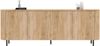 Home affaire Sideboard Murano, 231 cm breit, 4 Türen, Anrichte, Kommode, Stauraumschrank, Formgebogenes MDF, Stirnseiten mit Rundung, Füße und Griffe aus Metall Bild 3
