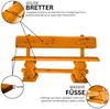 Mega-Holz Garten-Essgruppe Massive rustikale Gartengarnitur Kiefer Inkl. Sitzauflagen 120-200 cm, (Set, 1 Tisch, 2 Bänke), Komplett-Set - 200 cm Breit mit Sitzauflagen Bild 4