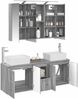 vidaXL Badezimmerschrank-Set 4 pcs Grau Sonoma Holzwerkstoff 3406420 Bild 3