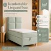 Best for Home Boxspringbett Trinity K-2 Boxspringbett mit Bettkasten & Topper – Komfort & Stauraum (Einzelbett, Hotelbett, Polsterbett gepolstertes Kopfteil, Jugendbett, Kinderbett versch. Größen, 70x200 80x200 90x200 100x200 cm), verschiedene Liefermö... Bild 4