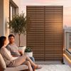 Trennwand Nodepp verzinkter Stahl 180x120 cm Braun [casa. pro] Bild 5
