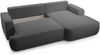 AX LIVING Ablia Sofa L Form mit Schlaffunktion Dunkelgrau 267 cm R Bild 4