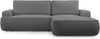 AX LIVING Ablia Sofa L Form mit Schlaffunktion Dunkelgrau 267 cm R Bild 3