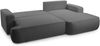 AX LIVING Ablia Sofa L Form mit Schlaffunktion Dunkelgrau 267 cm R Bild 5