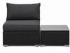 MeXo Gartenlounge-Set modulares Poly-Rattan Lounge-Set, (Lounge-Sitzmodul mit Glas-Beistelltisch, 10 cm Polster, Balkonmöbel wetterfest, UV-beständig), kleines Gartenmöbel-Set für Balkon & Terrasse Bild 2